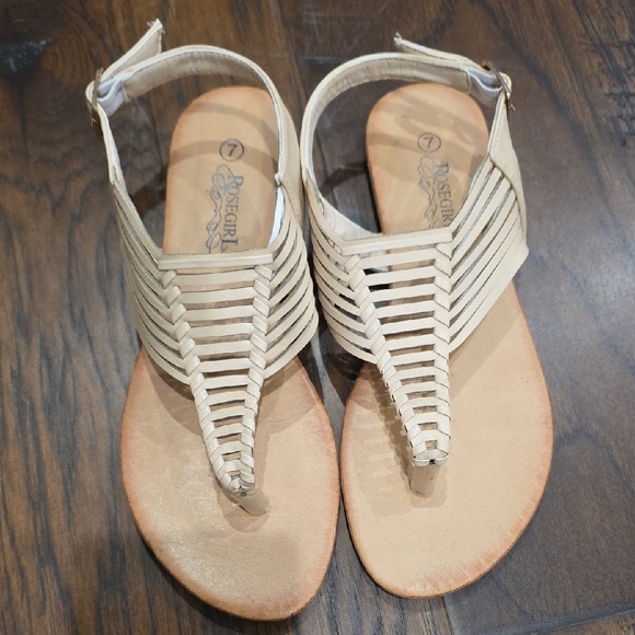 ROSEGIRL Shoes - Elegant Cream Strappy Sandals